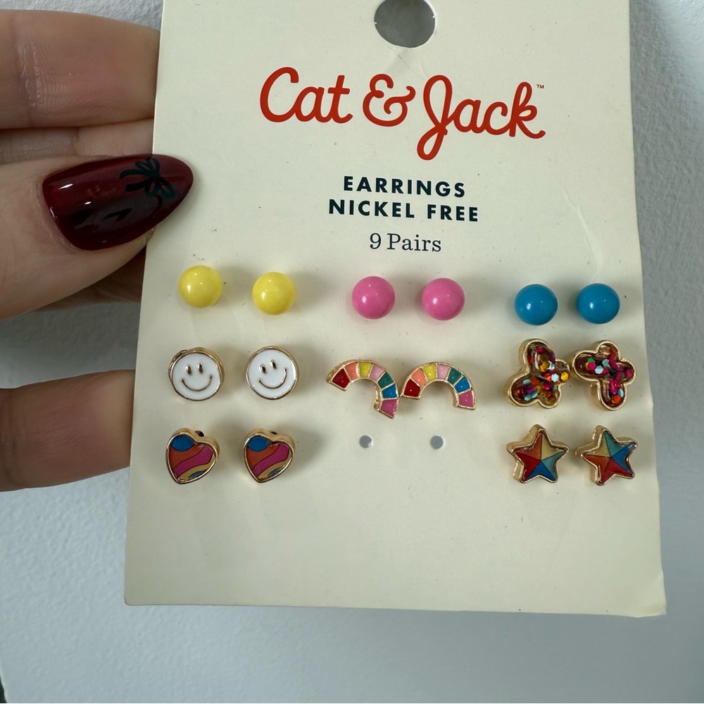 Cat & Jack Kids' Colorful Earring Set